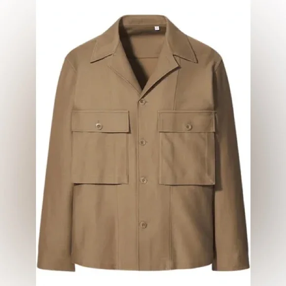 UNIQLO U x CHRISTOPHE LEMAIRE Unisex Jersey Shirt Jacket w/ Front Pockets Size L - Picture 5 of 15